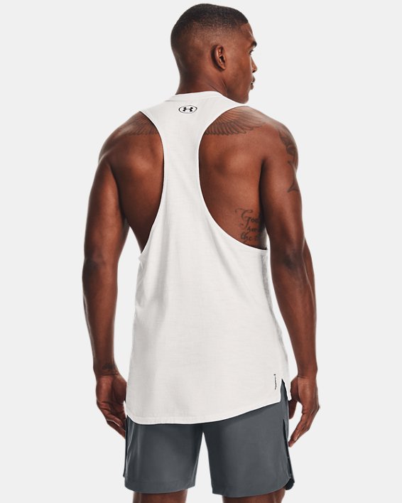 Men's Project Rock Charged Cotton® Tank, White, pdpMainDesktop image number 1
